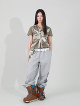 クロスパッチフーディー (KHAKI)