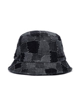 BBD Patchwork Denim Bucket Hat (Black)