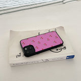 cherry glossy glass bumper case (pink)