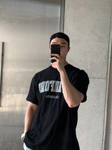  Urban Stanford Lettering Over Short Sleeve