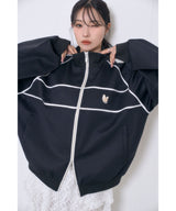 UNISEX パイピングトラックジャケット ブラック