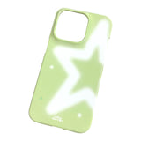 [made] brush star light green phone case (hard)