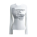  Quiet Poem typo slim fit long sleeve t-shirt (3 colors)