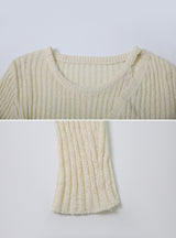 #Wrap Button Layered Knit (3color)