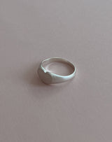 [92.5silver] flat heart ring