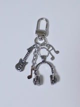  Headphone music guitar keyring
