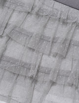 DOT MESH CANCAN SKIRT(GREY)