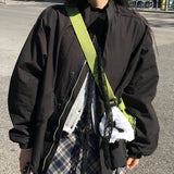Pint High-Neck Waist-String Cotton Field Jacket Windbreaker (2 Colors)
