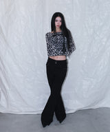 rough gothic cross patch cd - leopard