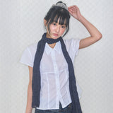 vintage dot scarf navy