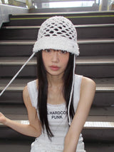 Net String Bucket Hat - Ivory