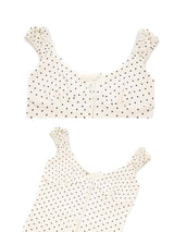 Adeline Polka Dot Button Top