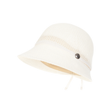 Band Paper Knit Bonnet Hat (Cream)