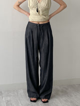 About Banding Wide Denim Pants
