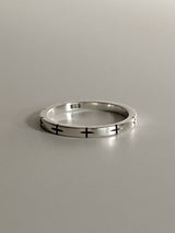 Hove cross ring (silver) *1PCS