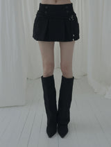 Bowty Pleated Button Skirt Pants