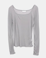 ネヴ スクエアネック ロングスリーブ Tシャツ (9 Colors)