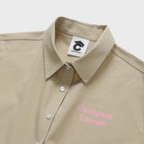 キャンパスラバーベージュクロップシャツ[For women]