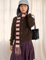 HAIRY TASSEL MUFFLER (PINK)