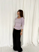 Folding wide cotton pants(2c)