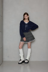 DARING LACE CHECK SKIRT