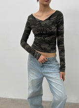 [MADE] Liju Camo Print Long Sleeve T-shirt