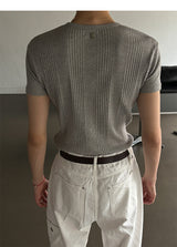 [S/S] High ribbed henry neck half knit(3color)