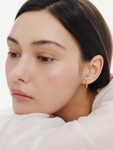 26SS★ Champagne First Moon Silver One-Touch Earrings M
