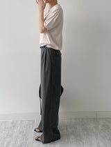 Whole Garment Collar Short Sleeve Knit