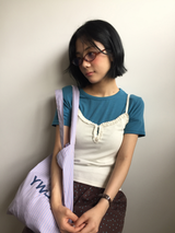 Otti frill button sleeveless top (3color)