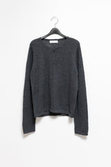 henley neck natural knit(3colors)