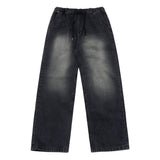 25FW フルバンディングウォッシングデニムパンツ ブラック