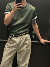 デイリーセミマッスルハーフTシャツ(9color)