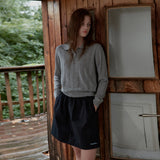 Openwork Collar Wool Knit_Grey