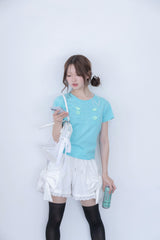 ナポレオン ボタン Tシャツ(mint)