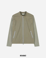 Mix Nylon Ribbed Zip-up