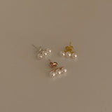 (silver925) スリーパールピアス *silver