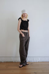 Pure frill blouse_black