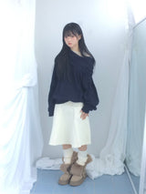soft corduroy banding skirt
