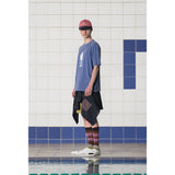 ピグメントストライプTシャツ / BLUE