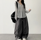 レオストラップバンディングワイドパンツ
