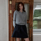 Openwork Collar Wool Knit_Grey