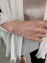 Silver line@bracelet