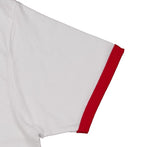 ドレーププリントリンガーハーフスリーブTシャツ