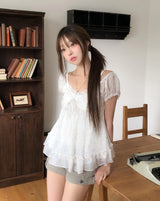 Rosalyn Flower Frill Blouse