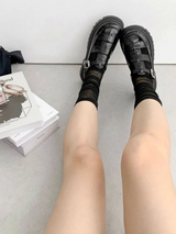 UNIQUE BLACK SANDALS