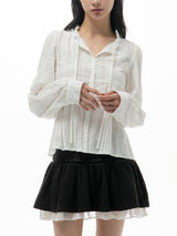  BETTY PINTUCK BLOUSE (WHITE)