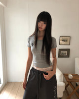 Kiho Cross Lace Short Sleeve T-Shirt