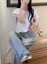 テナベーシック半袖クロップTシャツ (5color)