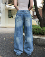 Nippen Damaged Wide Denim Pants